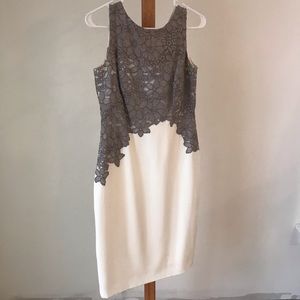 Ralph Lauren White Dress with Gray Lace